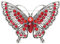 Gleamart Broche papillon en cristal insecte pour femme, Métal