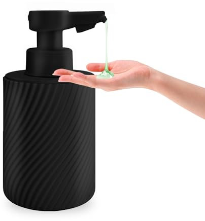 Mamiddle Dispensador Automático de Jabón para Baño con Sensor Infrarrojo, Carga USB-C, Resistente al Agua IPX5 (Tipo líquido - ABS Negro)