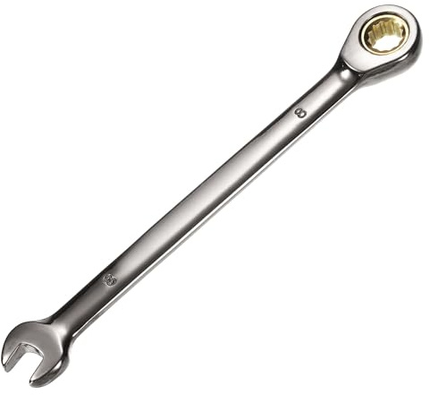 QUARKZMAN 8mm Ratschenschlüssel, Gabelringschlüssel 12-Punkt-Ende 72-Zähne Ring-Maulschlüssel, Offener Schraubenschlüssel Set Cr-V Stahl Metrisch für Handwerkzeug Haus Auto Reparaturen