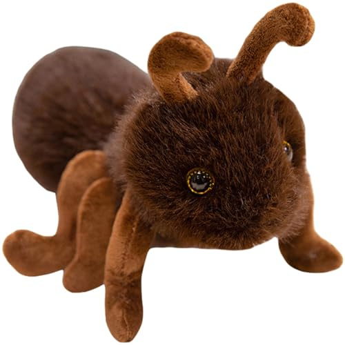 Trayosin Kuscheltier klein 23cm Ameise Plüschtier niedliches Weiches gefüllte Tier Stofftier Plüschpuppe Spielzeug Geschenk für Baby Jungen Mädchen (Braun)