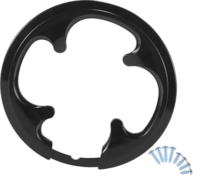 Gyrodymix Kettenradabdeckung Schwarz Für Fahrrad 1 Stück Kunststoff | Mountainbike, Rennrad, 42T 44T, Außen 10,1cm, Innen 7,4cm, 8 Löcher, Loch-Ø 3mm/2mm, 1,4x18,9cm