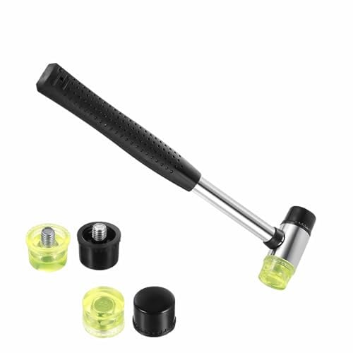Martello in Gomma 25mm Piccolo Nylon Martello Martelli Plastica con 4 Teste | per Legno Plastica Pelle Artigianato Fai Da Te