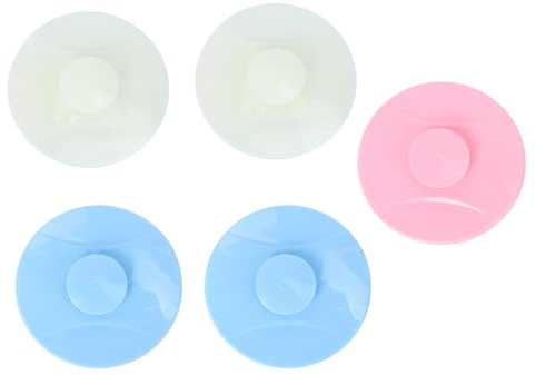 Cabilock Tappo per Lavandino a Ventosa in Silicone 5 Pezzi Coprilavello Antiodore per Cucina e Bagno Tappo di Scarico per Lavelli e Vasche Colore Casuale Colore Casuale