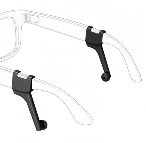 Geekria Soundverstärkende Audio-Röhren kompatibel mit Ray-Ban Meta Gen1/Gen2 Brille/Oakley HSTN, Smart Glasses Directional Sound Guide-Zubehör, Clip-On-Soundverstärker (1 Paar)