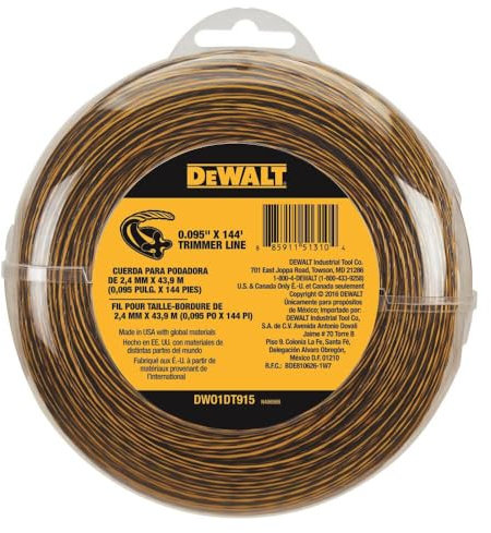 DEWALT DWO1DT915 Trimmer Replacement Line, 144-Feet by 0.095-Inch