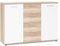 möbelando Sideboard Standschrank Anrichte Beistellschrank Highboard Kommode Jacklin I Wildeiche/Weiß
