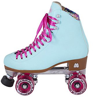 Moxi Set Beach Bunny Retro Rollschuh mit Vier Rollen I Roller I Skates I Disco I Skaterschuhe I Quad I Oldschool I Damen I Frauen I Für Indoor und Outdoor (Sky Blue, Moxi 6 / EU 37-38)