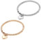 JewelryWe Herz Armband Perlenarmband Damen: 2pcs Edelstahl Charme Kugel Perlen Armband Handgelenk Perlenkette Armreif mit solid Herz Anhänger Herzkette Verstellbar Schmuck Geschenk Frau Mädchen