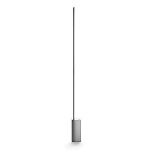 Philips Hue White & Color Ambiance Signe LED Stehleuchte (2.550 lm), dimmbare Stehlampe für das Hue Lichtsystem mit 16 Mio. Farben, smarte Lichtsteuerung über Sprache und App, silber