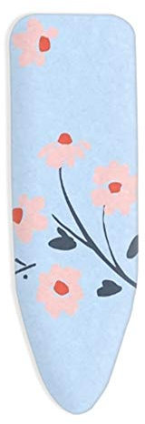 tqwspad Copriasse da Stiro, 150x50 cm, per Ferro a Vapore, 100% Cotone, Fodera Universale per ASSE da Stiro, (145-150) x(45-50) cm,Fiore