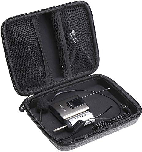 Aproca Hard Travel Storage Carrying Case for Hotec UHF Wireless Headset Microphone