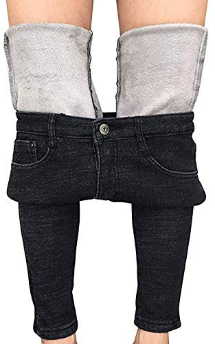 Womens Winter Fleece Lined Stretchy Jeggings High Waisted Skinny Jeans Yoga Denim Pants(UK 12/Tag 31)