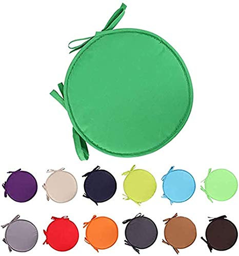 Nicole Knupfer 4er Set Sitzkissen Kissen Rund Filz Waschbare Stuhlkissen für Indoor Outdoor Schalenstuhl Sitzauflage Abnehmbarer (Grün,38 cm Durchmesser)
