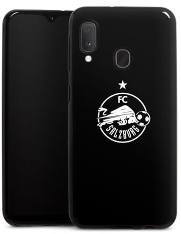 DeinDesign Silikon Hülle kompatibel mit Samsung Galaxy A20e Case schwarz Handyhülle FC Red Bull Salzburg Offizielles Lizenzprodukt Fußball