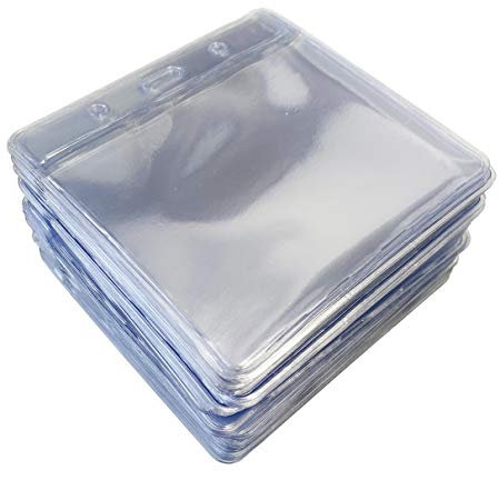 PCL Media ltd Lot de 100 porte-cartes en plastique souple transparent pour carte d'identité, grande taille (79 x 99 mm)