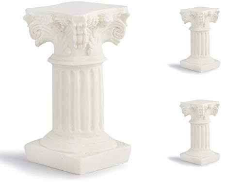 Römische Säule Deko,3Pcs Skulptur Dekoration Griechische Sand Tisch Spiel Dekor Photo Prop Römische Säule für Kirche Hochzeit Party Zuhause Schule Villenmodell Hotelclubs Hochzeiten Schaufenster 6.7cm
