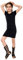 Gum & Berries Girls Bodycon Dress Midi Plain Long Dresses Stretch Round Neck Short Sleeve Outfit Black - 7-8 Years