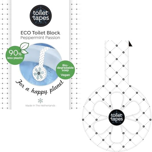 Toilet Tapes Box Set - Mit 220+ Spülungen & bis zu 90% Weniger Plastik Alternative zu WC-Block - Unauffälliger Hängender WC Duftspüler – 14Stk Toilettenduft, Peppermint Passion