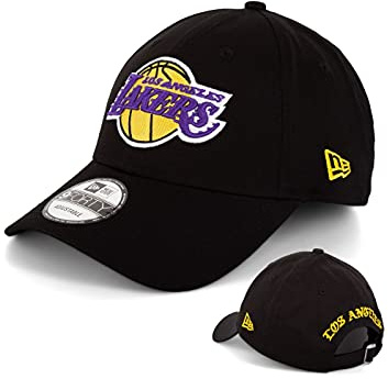 New Era 9FORTY 940 - Casquette de baseball des Yankees -Dodgers, Los Angeles Lakers Noir, Taille Unique