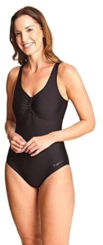 Zoggs Women's Marley Scoopback One Piece Swimsuit, Black, 14 UK