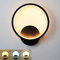 ZTWLEED LED Wandleuchte Innen,12W 1400LM Moderne Wandlampe 3 Farben Licht 3000K/4000K/6000K,Schwarz Runden Wandbeleuchtung für Schlafzimmer Wohnzimmer Korridor Treppe Φ 20CM 220V