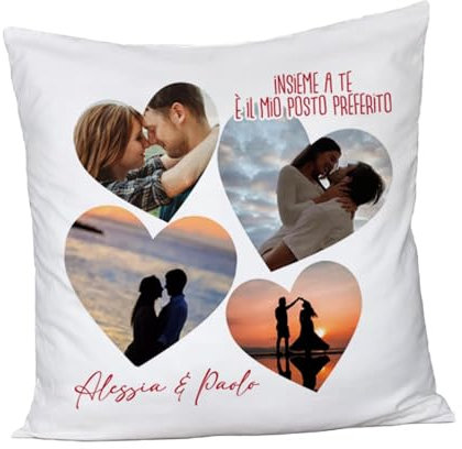 Generico Cuscino Personalizzato con foto Dedica speciale lettera Idea Regalo Compleanno Decorazioni casa Divano Letto amore love cuore festa degli innamorati fidanzati marito moglie 5