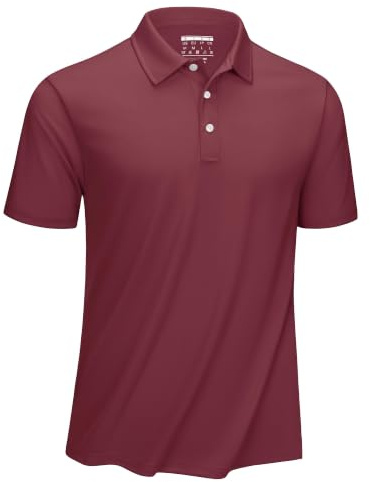 KEFITEVD Herren Poloshirt Kurzarm Golf T-Shirt Schnelltrocknend Atmungsaktiv Funktionsshirt Regular-Fit Dünn Leicht Outdoor Oberteil für Frühling Sommer