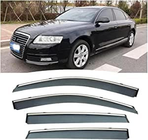 4 Stück Auto Regenschutz Deflektoren Für Audi A6 2006-2011, Vorne Hinten Regenschutz Seitenfenster Sonnenschutz Deflektor Zubehör