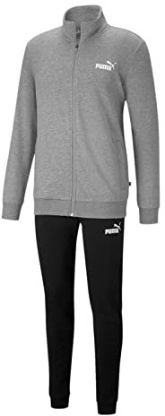 PUMA Herren Trainingsanzug Jogginganzug Clean Sweat Suit, Farbe:Mehrfarbig, Artikel:-03 medium gray heather, Größe:L