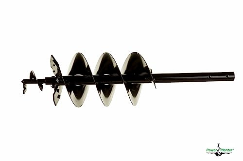Power Planter Bulb Auger & Bedding Plant Tool - 7x28 Garden Auger Drill Bit with 1/2 Non-Slip Hex Drive, Hand-Welded Planting Auger Gardening Drill, Earth Auger Digging Tools, Up to 28 Deep