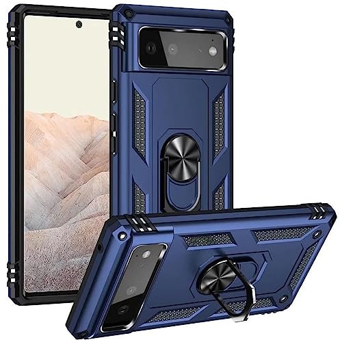 CoolGadget Outdoor Handyhülle für Google Pixel 6 Outdoor Case, Defender-Design mit stoßfestem Rundumschutz und Ringhalter, kompatibel mit Google Pixel 6 (6,4 Zoll), Blau