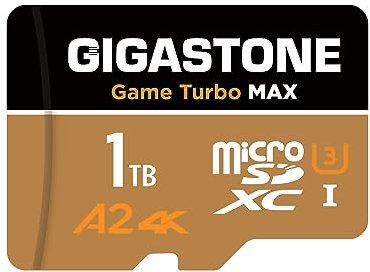 【Nur für Switch 1】 GIGASTONE 1TB MicroSD, Game Turbo MAX, bis zu 160/140 MB/s, MicroSDXC Speicherkarte für Nintendo-Switch 1, SteamDeck,4K UHD Video,UHS-I A2 V30 U3 C10【5 Jahre Datenrettung inkl】