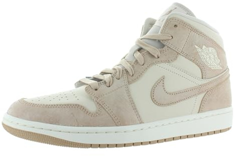 NIKE Air Jordan 1 Mid Women Legened Light Brown 38 EU, Legened, Hellbraun, 38.5 EU