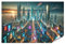 islandburner Poster Cyberpunk Stadt Landschaft Fantasy Premium Bild Bilder Fotodruck