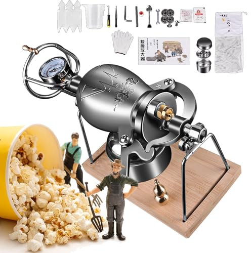 Máquina para hacer palomitas de maíz,máquina de palomitas de maíz manual,máquina de palomitas de maíz de alta presión,mini olla de palomitas de maíz de acero inoxidable,máquina de palomitas ,328ML