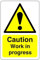 Safety First Display LTD Attenzione lavori in corso: plastica rigida da 1,2 mm per uso interno ed esterno (400 mm x 300 mm) Distanza di visualizzazione entro 14 m.
