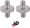2 Pcs 1/4 to 1/4 Male Threaded Tripod Screw Adapter,Camera Adapter Screw,Double Head Stud Camera Thread Adapter,Metal Converter 1/4 Thread Screw,for Camera,Shoulder Rig,Light Stand