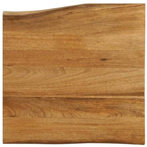 vidaXL Tischplatte, Holzplatte mit Baumkante, Massivholzplatte für Esstisch Couchtisch, Ersatztischplatte, 40x40x3,8cm Massivholz Mango