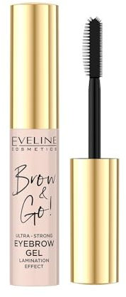 Eveline Cosmetics Brow & Go! Ultra Starker Transparenter Augenbrauengel – Erreichen Sie salonreife laminierte Augenbrauen mit veganer Formel, 10ml