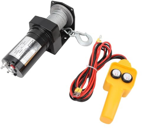 Masyrt Treuil électrique 12 V 907,2 kg avec télécommande, polyvalent, utilisation efficace, treuil de remorquage pour VTT UTV