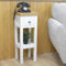 GROFurniture Snow White Console Table with Drawer, Small Console for Living Room Side Table Oak Top, Ready Assembled Telephone Table for Hallway Console
