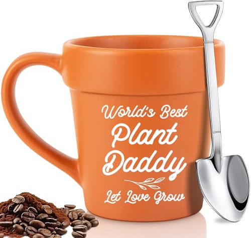 Henghere Dad Gifts for Christmas from Daughter Son, Birthday Gardening Plant Lover Gifts for Dads Who Wants Nothing, Cool Father Gift for New Bonus Dad Daddy, Dads Mug
