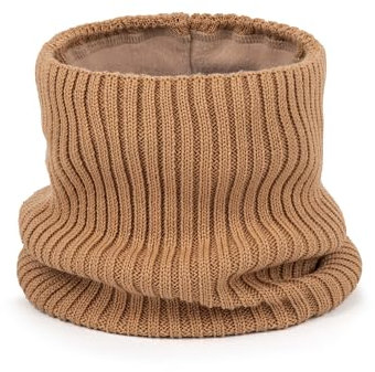 Molti Sciarpa autunnale e invernale, con fodera in pile, per bambini, ragazzi, ragazze, scaldacollo, marrone, Taglia unica