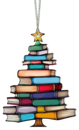 2024 Christmas Tree Shape Bookshelf Pendant, Christmas Tree Decorations