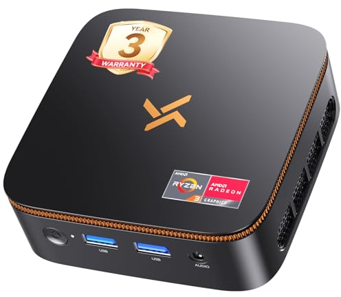 Huidun 2026 H50 Mini PC, AMD Ryzen 3300U, 16GB RAM 512GB SSD, Win 11 Pro, Grafica Radeon, Doppio 4K@60Hz HDMI+DP, WiFi 5/BT 4.2, Mini Desktop Computer per Casa e Ufficio,Garanzia di 3 anni