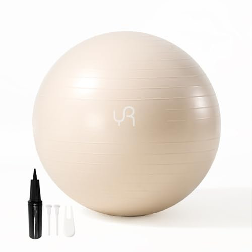 RYTMAT Ballon de yoga anti-éclatement de 55 cm extra épais avec tube d'inhalation antidérapant pour yoga, pilates, travail et entraînement de base