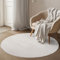 Carpetsale24 Kurzflor Teppich Wohnzimmer 200 cm Rund Creme - Runder Teppich Waschbar, rutschfest, Weich, modern einfarbig Design - für Schlafzimmer, Küche, Esszimmer