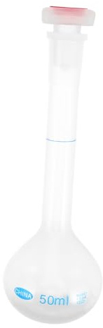 Veemoon Lab Measuring Flask Volumetric Flask Water Sample Chemical Measuring Bottle