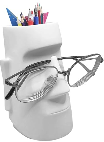 WZHHDM Porta occhiali da scrivania, 14 x 9 x 9 cm, decorazione da scrivania, porta pennelli, porta occhiali, divertente accessorio per la scuola, la casa
