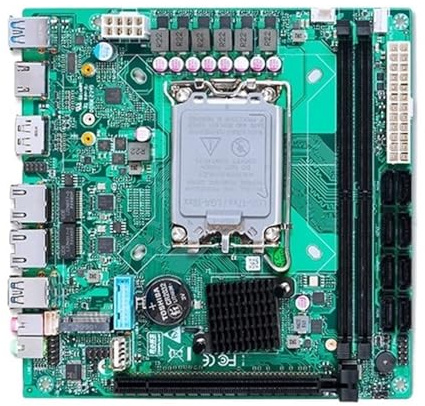 Scheda madre di controllo industriale NAS a 8 alloggiamenti di generazione 12/13 H670/Q670 Gigabit doppia porta di rete 17x17 mini itx